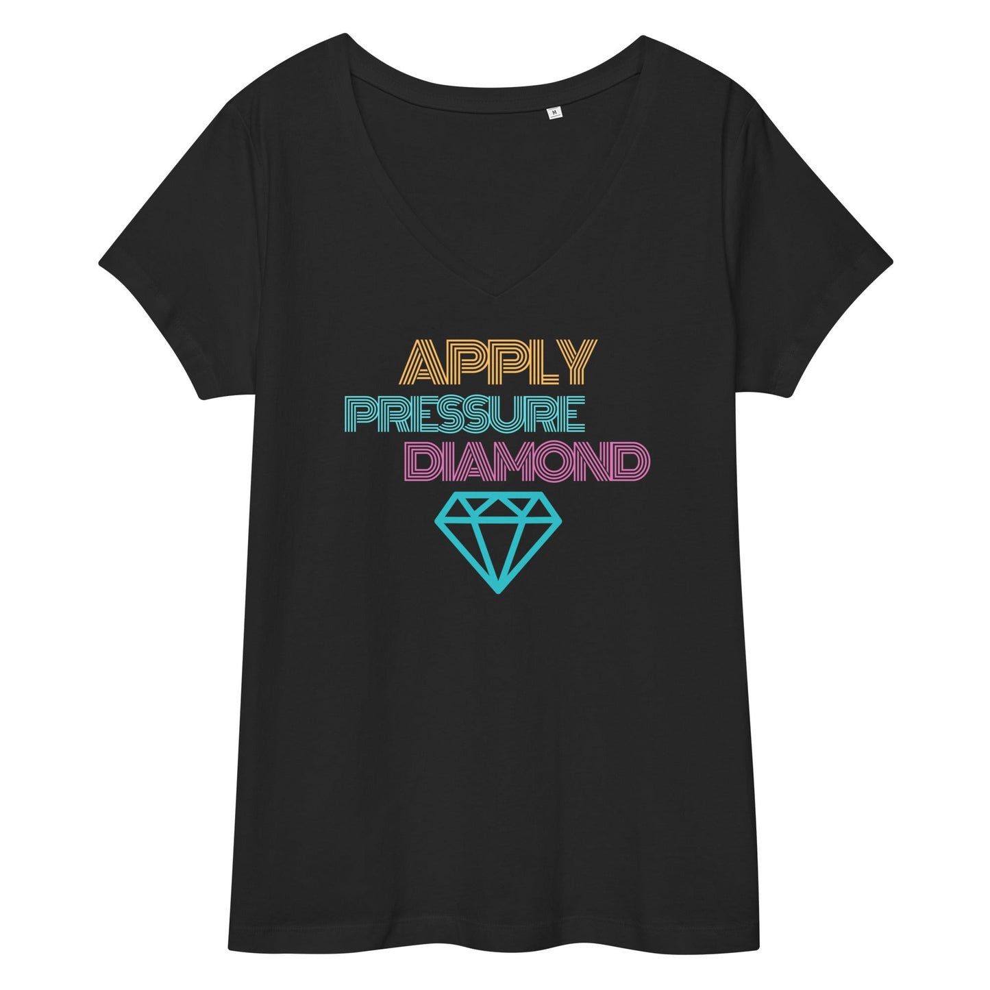 Apply Pressure Diamond Women’s fitted v-neck t-shirt - Catch This Tea Shirts