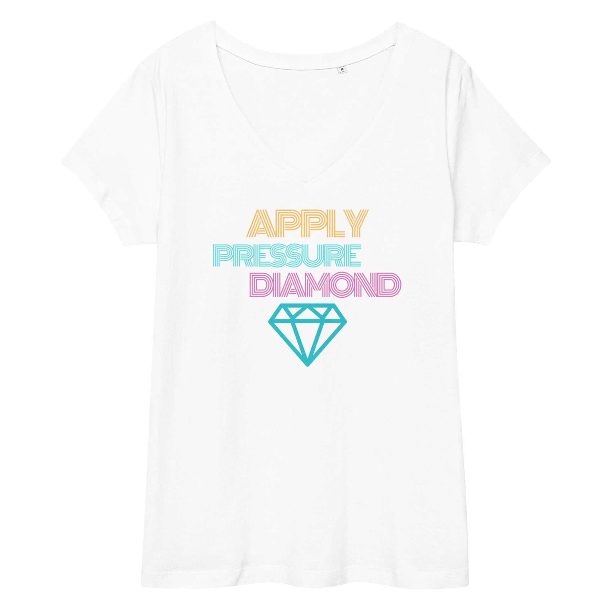 Apply Pressure Diamond Women’s fitted v-neck t-shirt - Catch This Tea Shirts