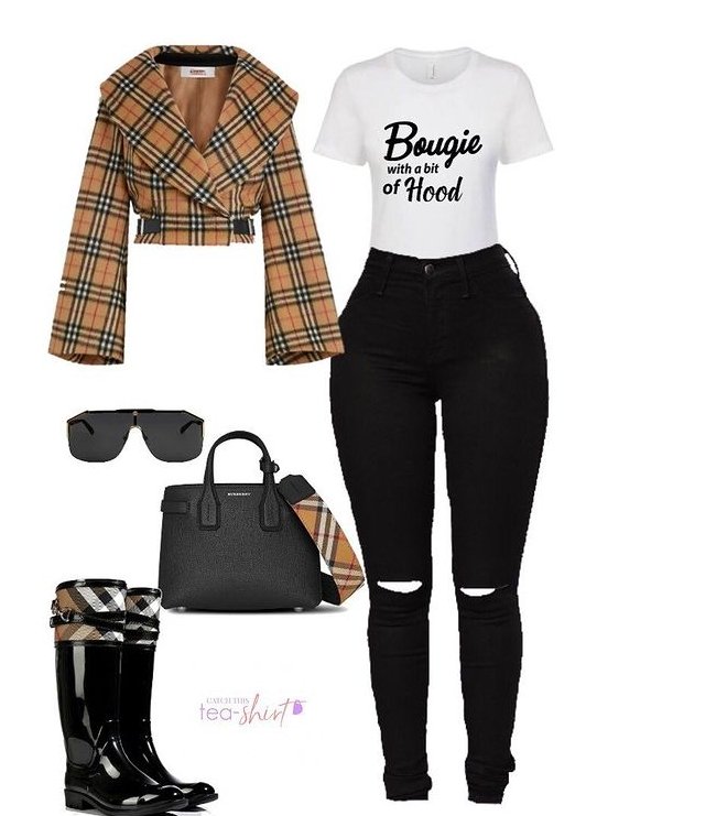 Bougie With A Bit Of Hood Tea Shirt (For a Slim Fit Order A Size Down) - Catch This Tea Shirts