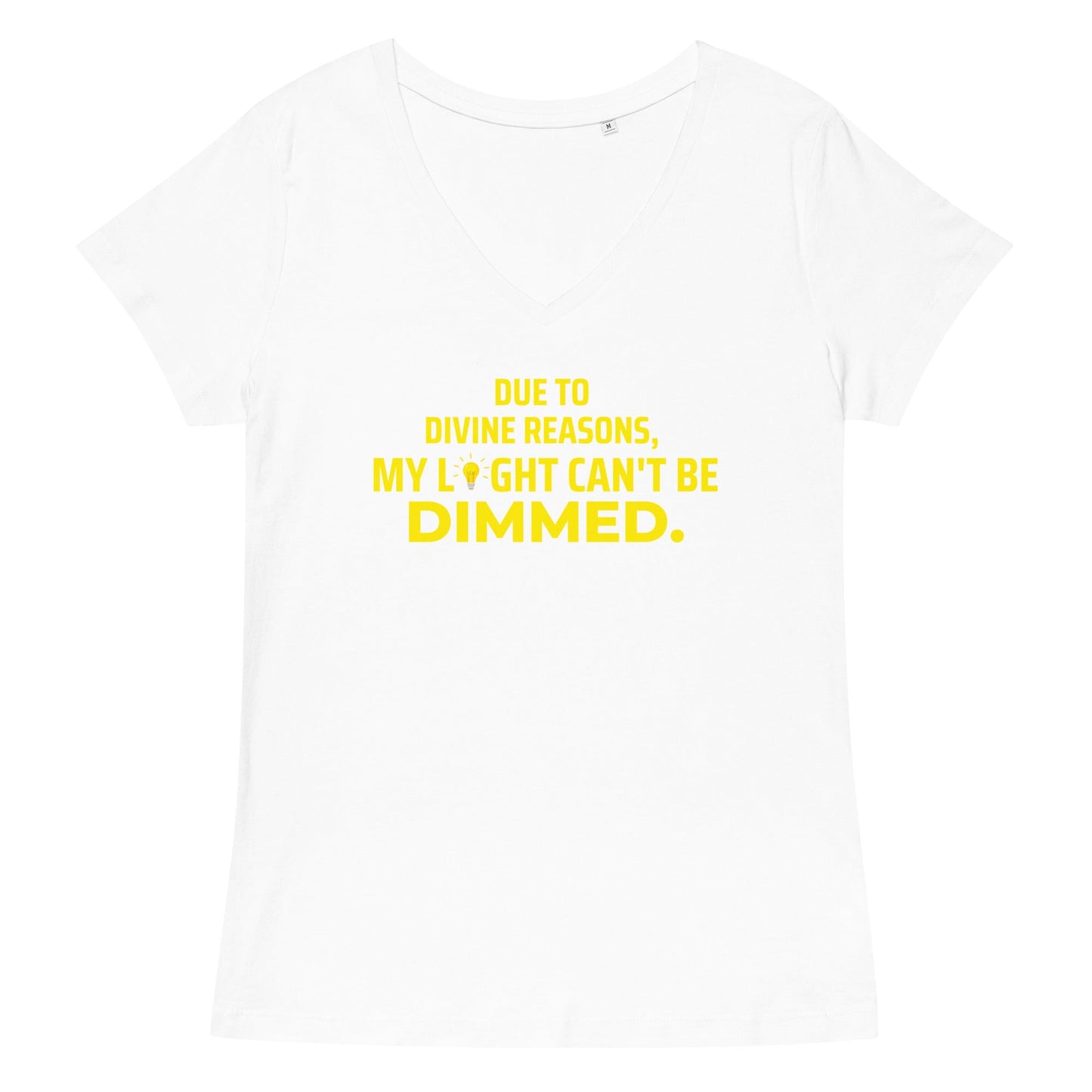 Can't Be Dimmed Women’s Fitted V-neck T-shirt - Catch This Tea Shirts