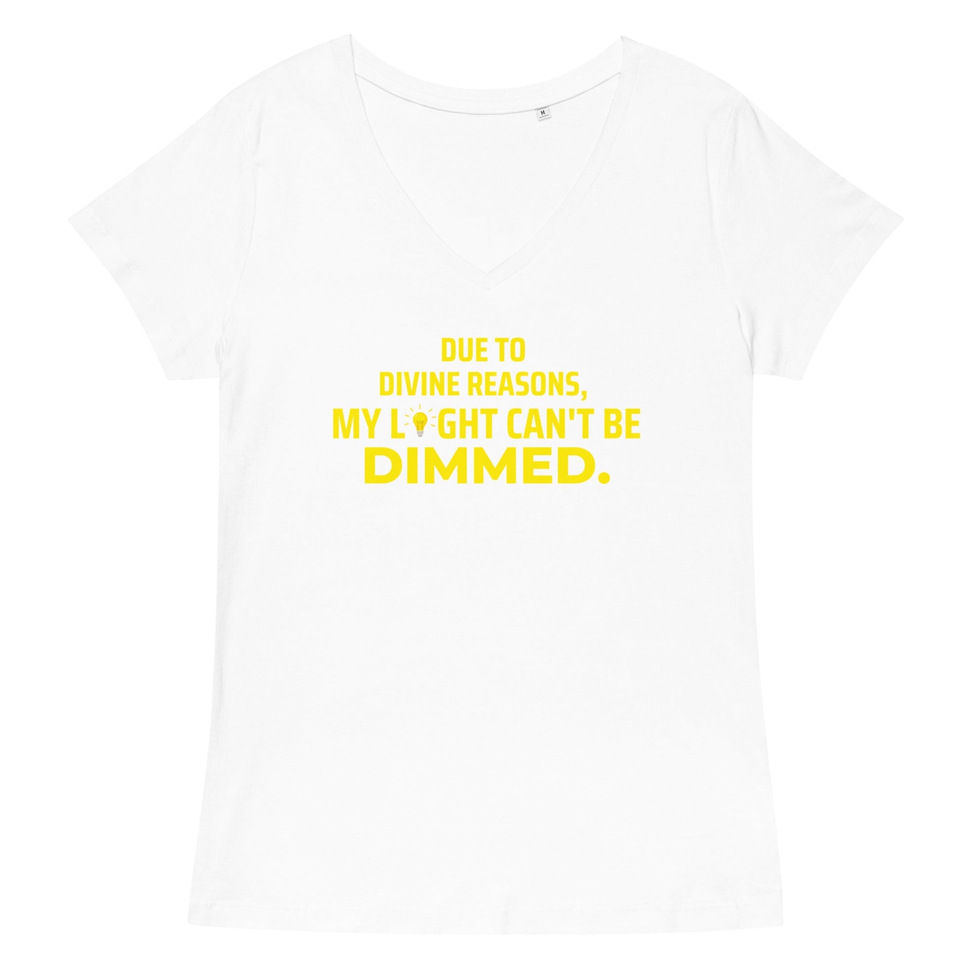 Can't Be Dimmed Women’s Fitted V-neck T-shirt - Catch This Tea Shirts
