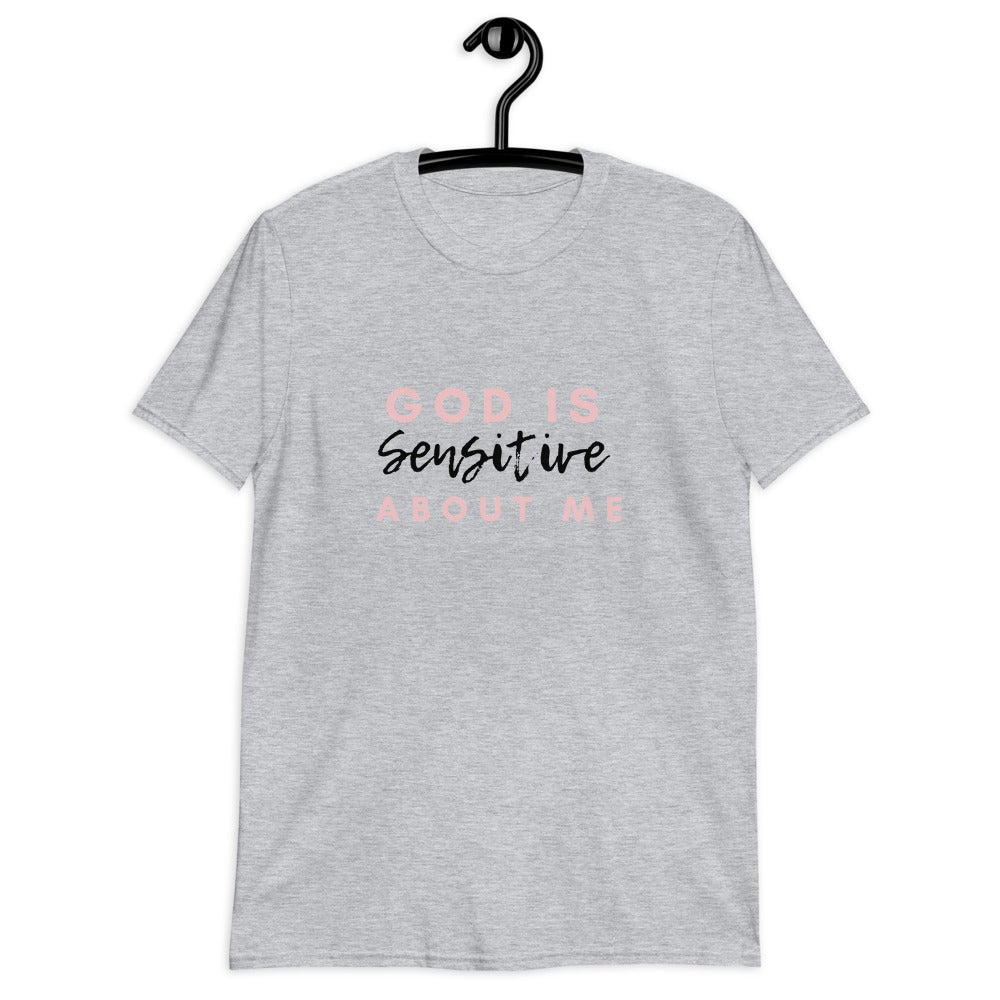 God Is Sensitive About Me Tea Shirt (For a Slim Fit Order A Size Down) - Catch This Tea Shirts