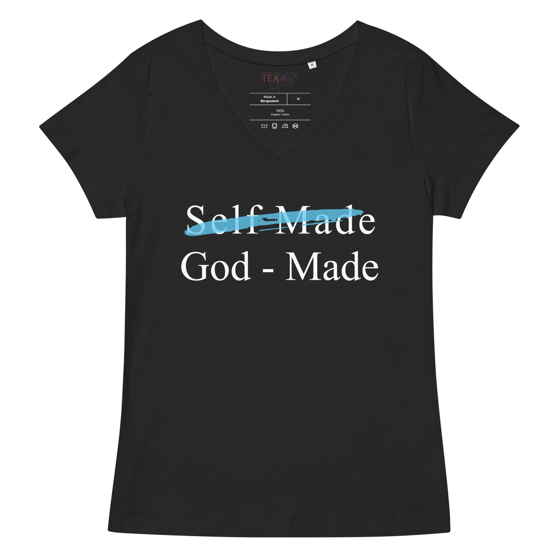 God Made | Short Sleeve V-Neck T-Shirt - Catch This Tea Shirts