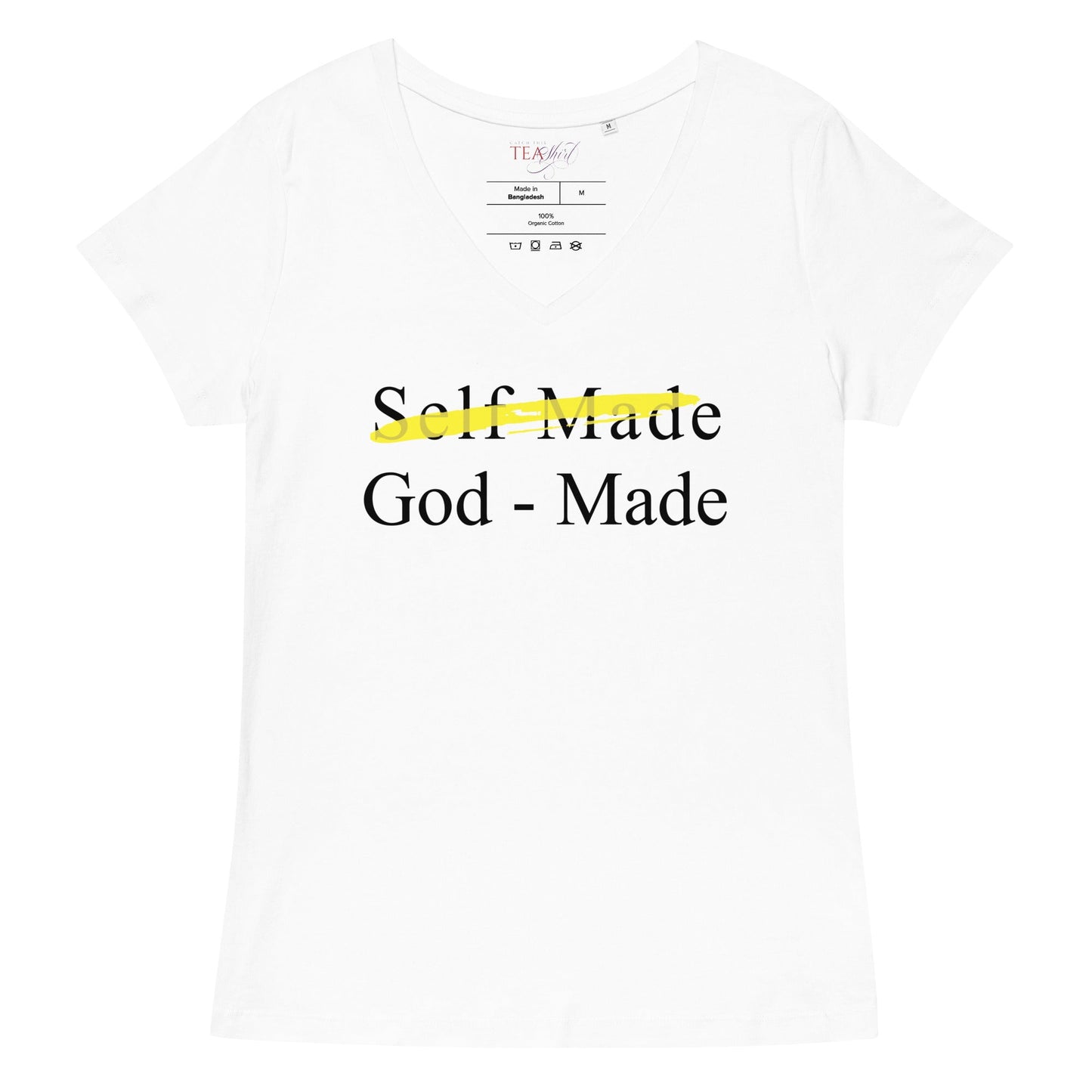 God Made | Short Sleeve V-Neck T-Shirt - Catch This Tea Shirts