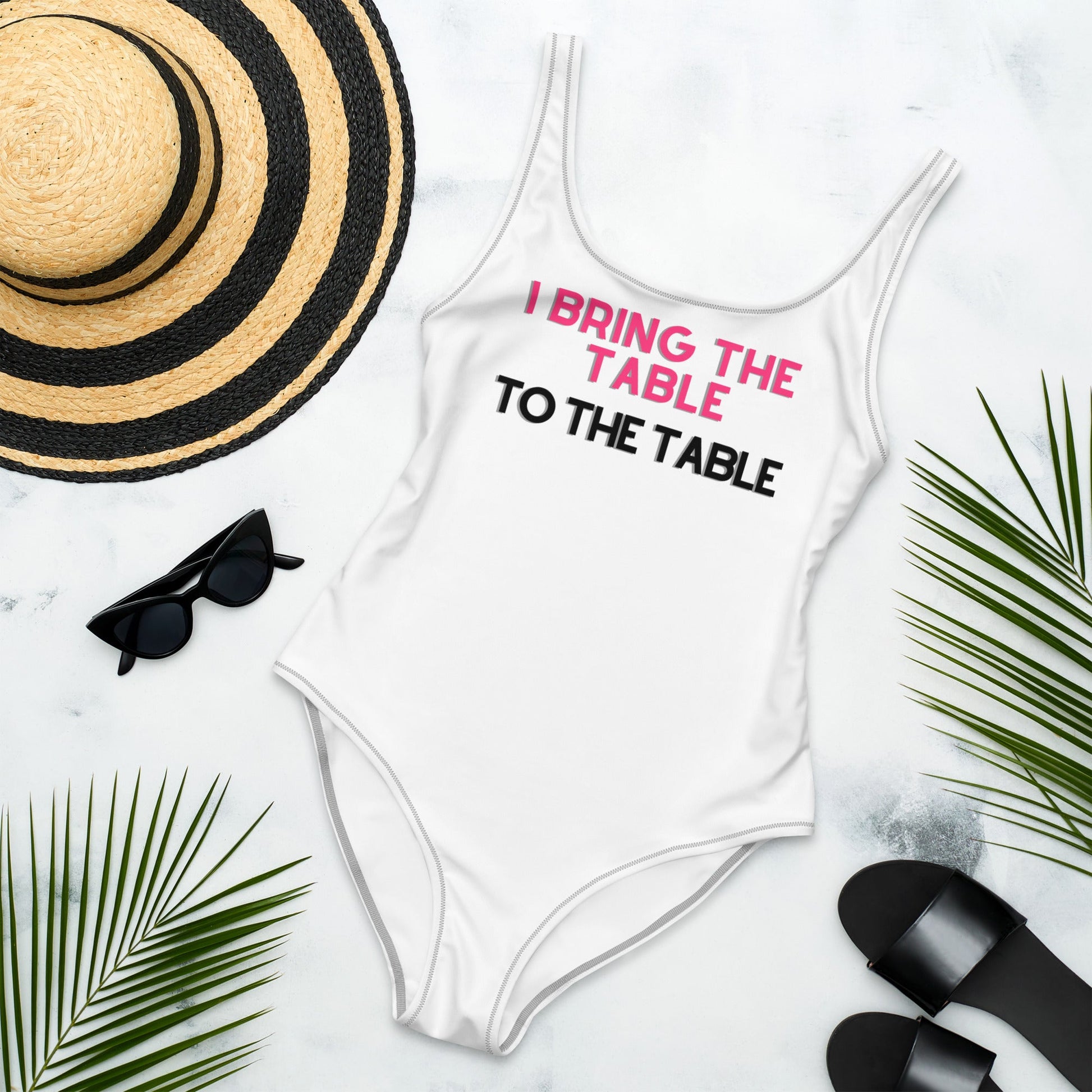 I bring the Table to the Table One-Piece Swimsuit - Catch This Tea Shirts