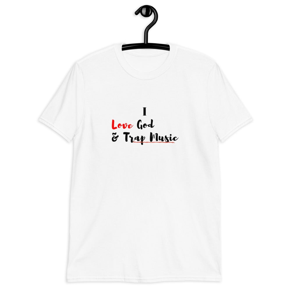 I Love God & Trap Music Tea-Shirt (For a Slim Fit Order A Size Down) - Catch This Tea Shirts