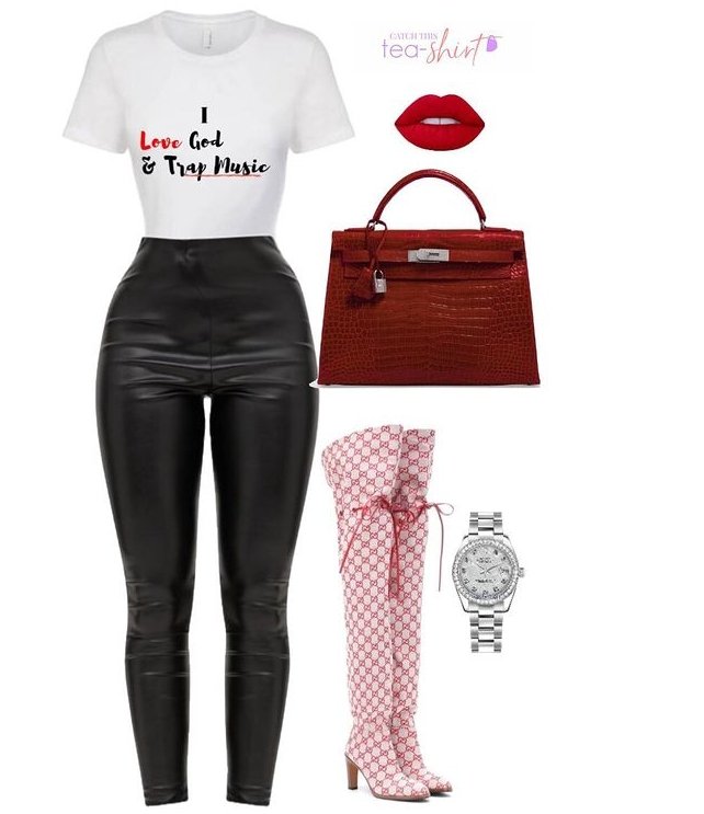 I Love God & Trap Music Tea-Shirt (For a Slim Fit Order A Size Down) - Catch This Tea Shirts