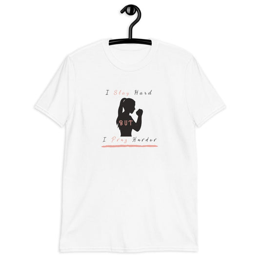 I Slay Hard But I Pray Harder Tea-Shirt (For a Slim Fit Order A Size Down) - Catch This Tea Shirts
