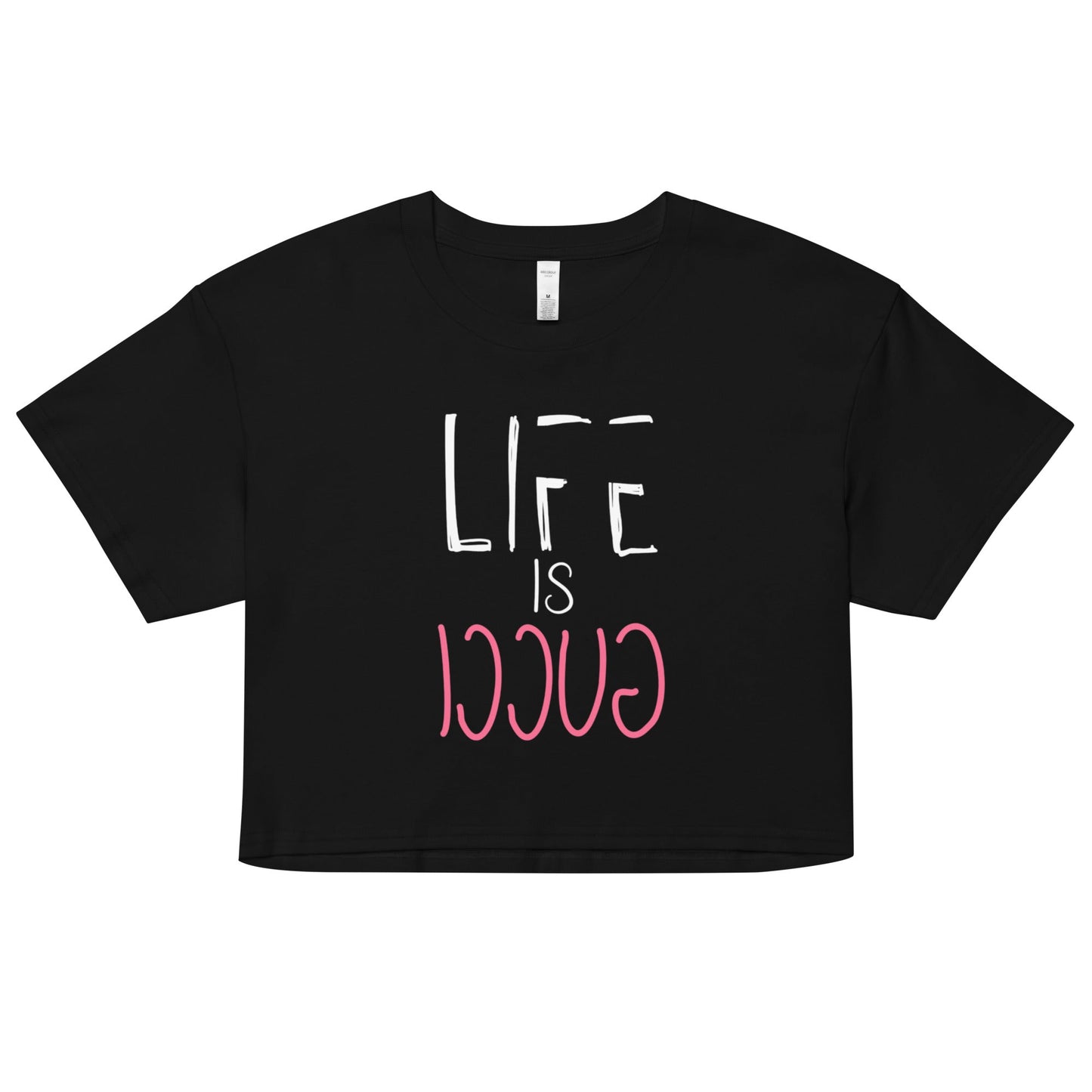Life Is Good Women’s crop top - Catch This Tea Shirts