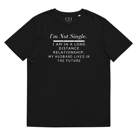 My Husband Lives in The Future | Premium Soft Organic Cotton T-shirt | Unisex - Catch This Tea Shirts