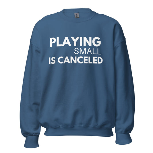 Playing Small Is Canceled Unisex Sweatshirt (For a Slim Fit Order A Size Down) - Catch This Tea Shirts