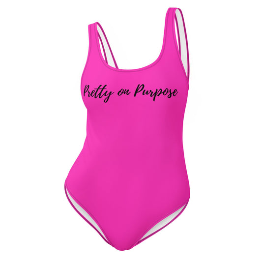 Pretty on Purpose One-Piece Swimsuit - Catch This Tea Shirts