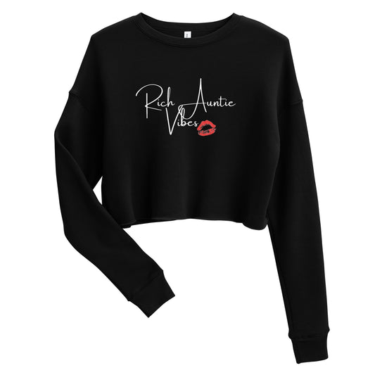 Rich Auntie Vibes Crop Sweatshirt | Fits True To Size - Catch This Tea Shirts