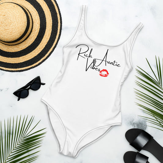 Rich Auntie Vibes One-Piece Swimsuit - Catch This Tea Shirts