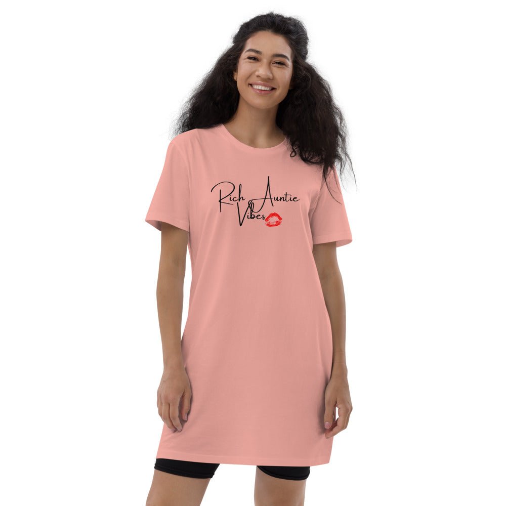 Rich Auntie Vibes Organic cotton t-shirt dress - Catch This Tea Shirts
