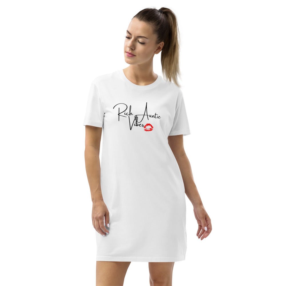 Rich Auntie Vibes Organic cotton t-shirt dress - Catch This Tea Shirts