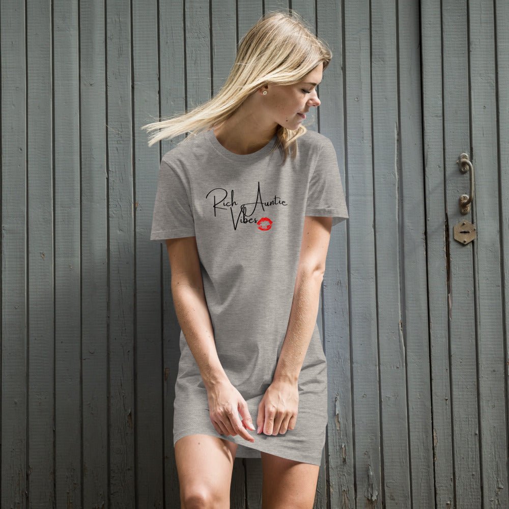 Rich Auntie Vibes Organic cotton t-shirt dress - Catch This Tea Shirts