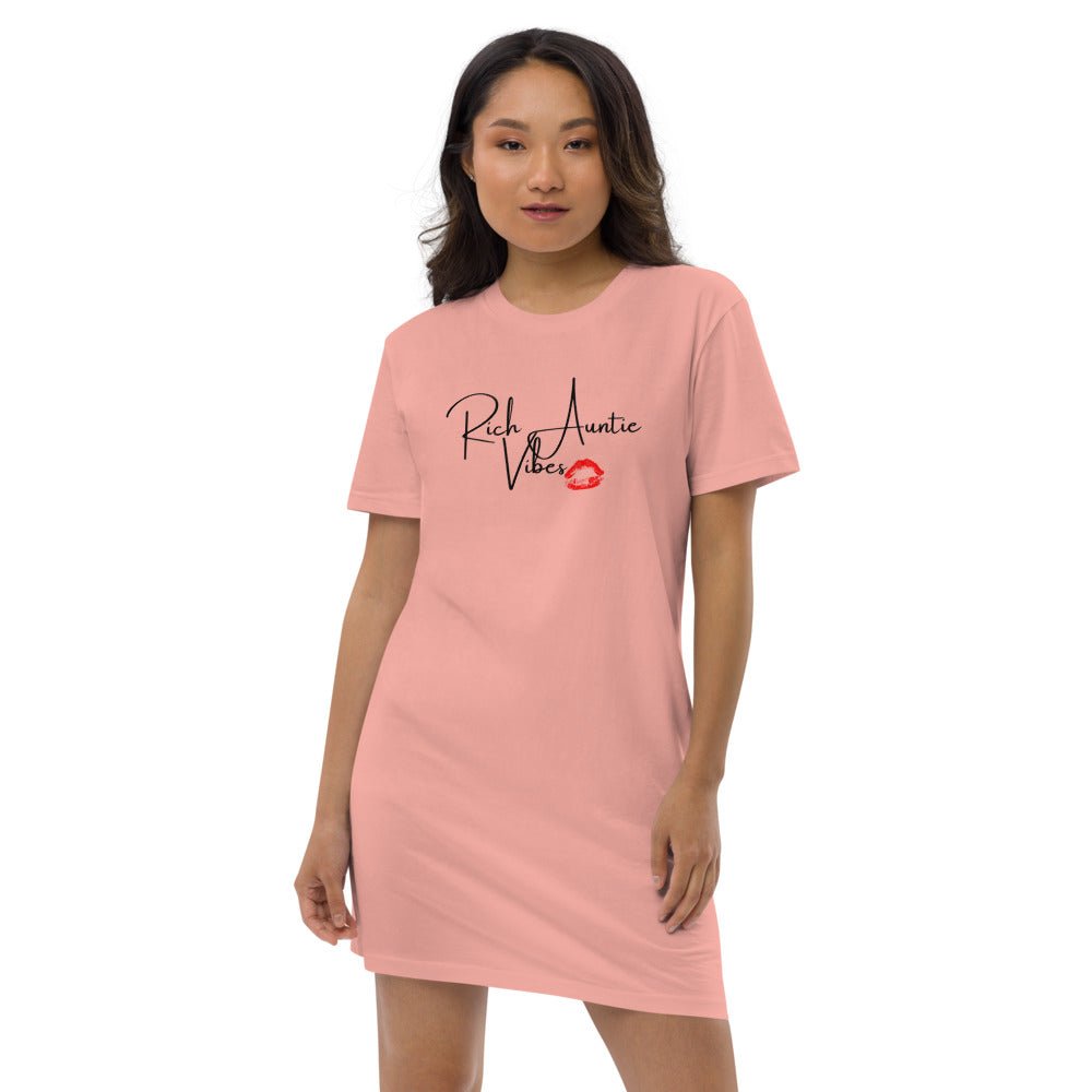 Rich Auntie Vibes Organic cotton t-shirt dress - Catch This Tea Shirts