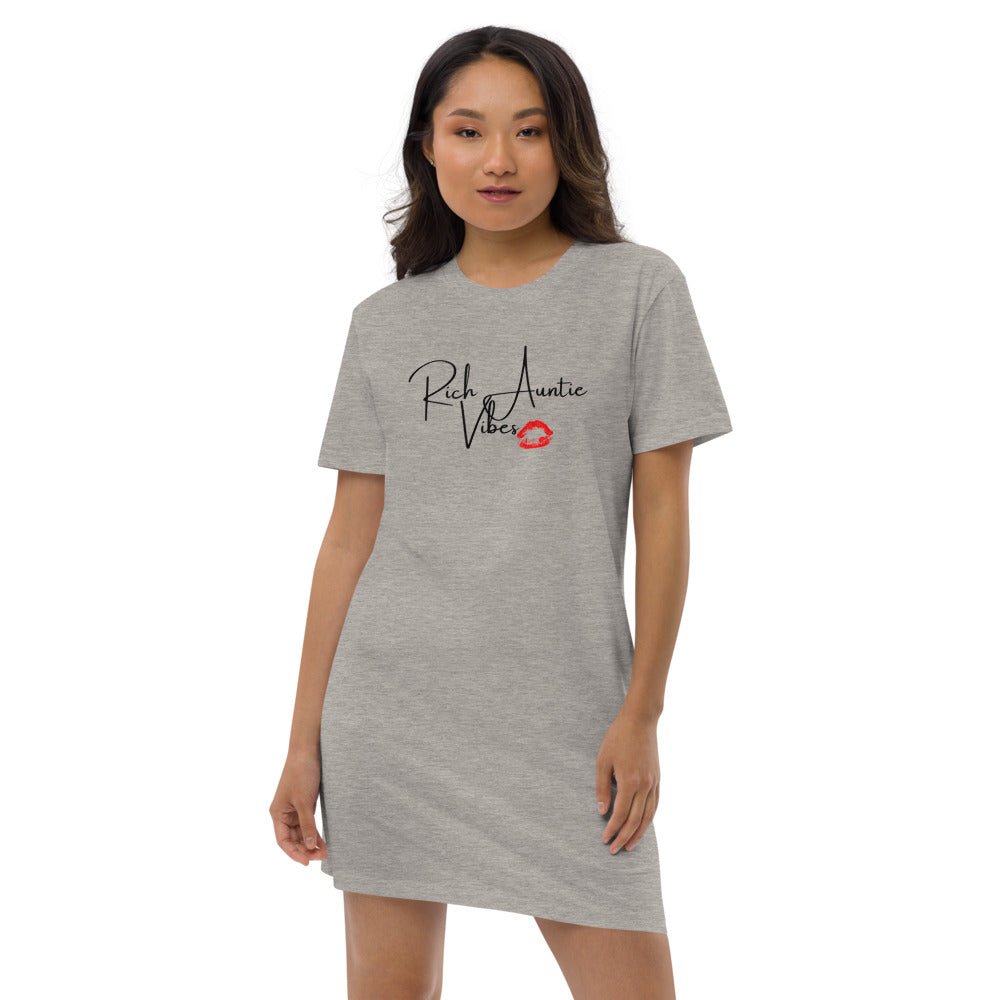 Rich Auntie Vibes Organic cotton t-shirt dress - Catch This Tea Shirts