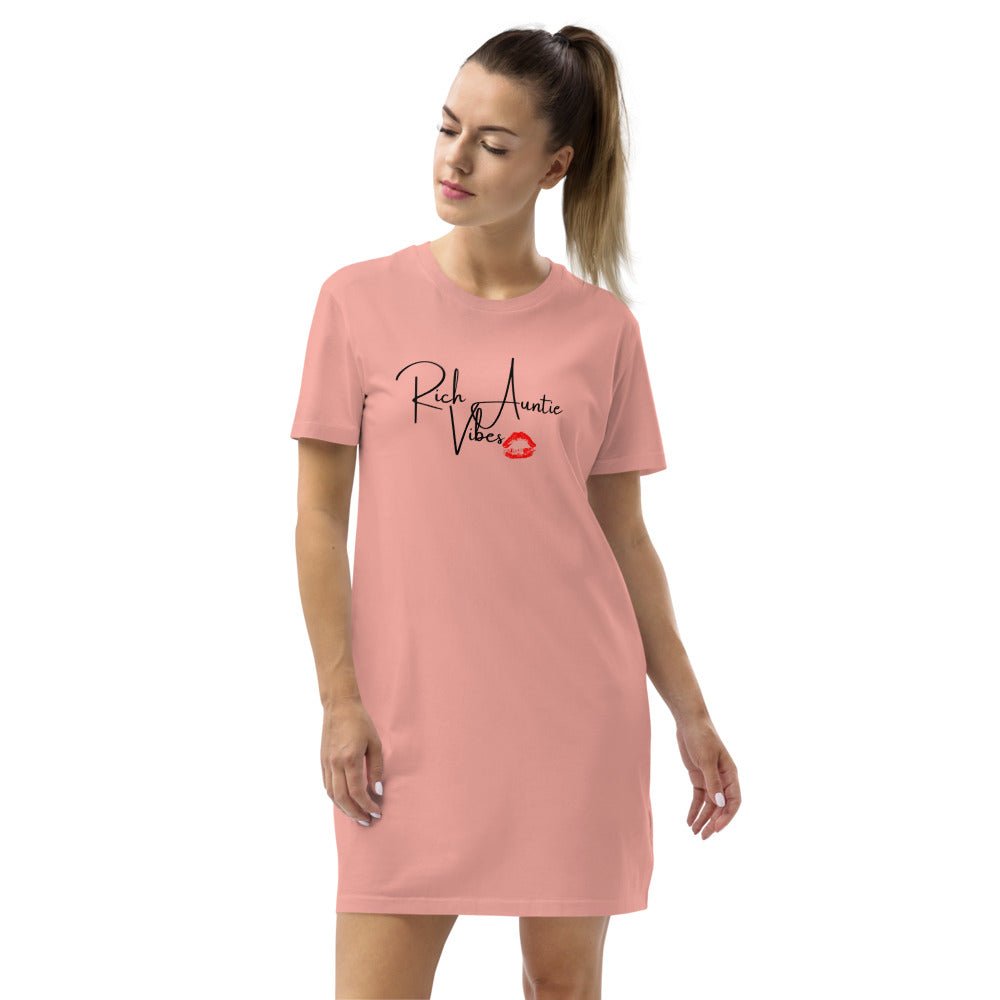 Rich Auntie Vibes Organic cotton t-shirt dress - Catch This Tea Shirts