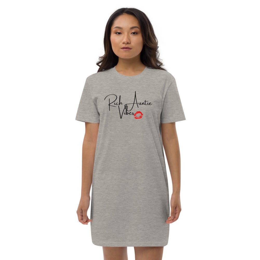 Rich Auntie Vibes Organic cotton t-shirt dress - Catch This Tea Shirts