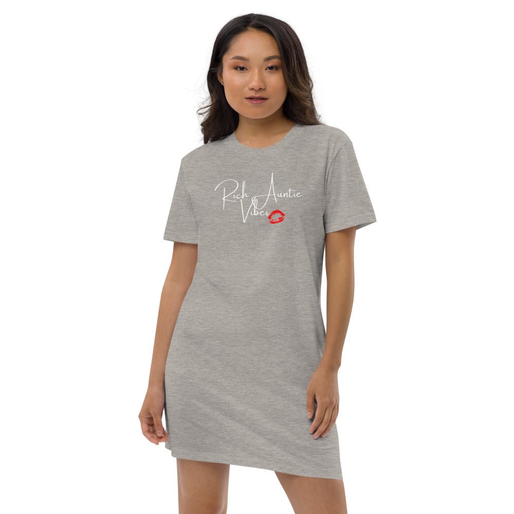 Rich Auntie Vibes Organic cotton t-shirt dress - Catch This Tea Shirts