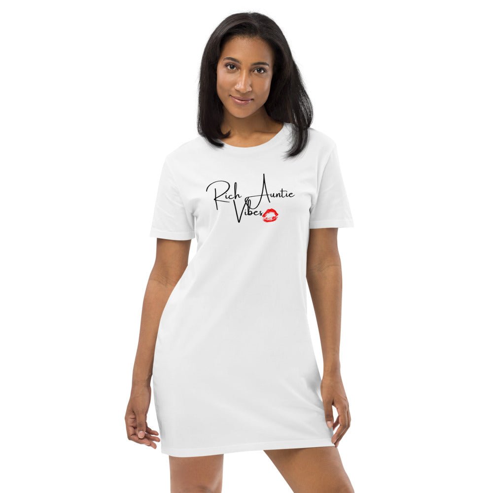 Rich Auntie Vibes Organic cotton t-shirt dress - Catch This Tea Shirts