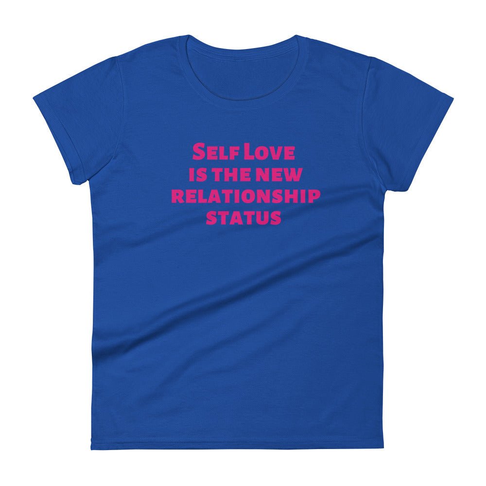 Self Love is the New Relationship Status Women's Premium Fit short sleeve t-shirt - Catch This Tea Shirts