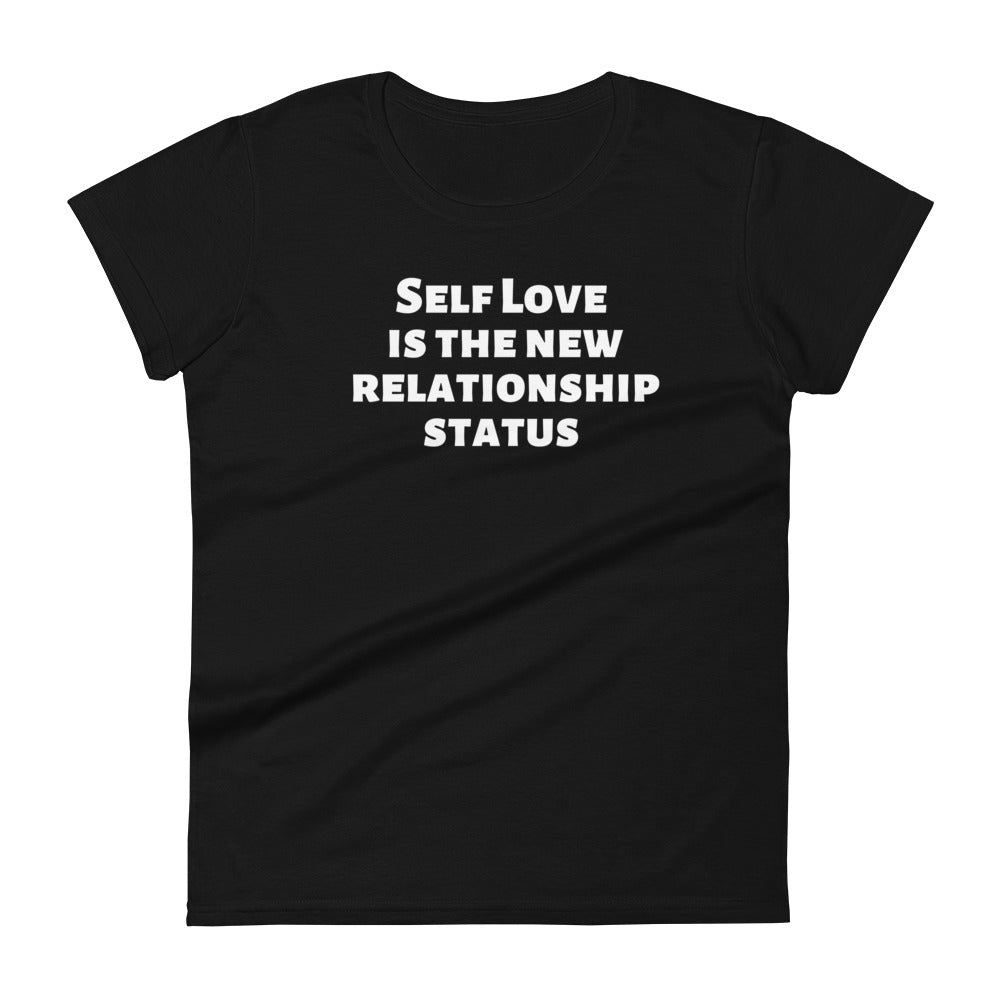 Self Love is the New Relationship Status Women's Premium Fit short sleeve t-shirt - Catch This Tea Shirts