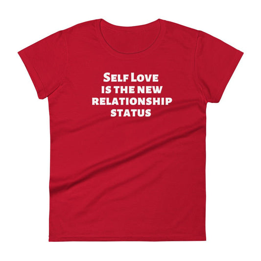 Self Love is the New Relationship Status Women's Premium Fit short sleeve t-shirt - Catch This Tea Shirts