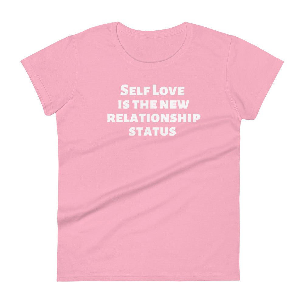 Self Love is the New Relationship Status Women's Premium Fit short sleeve t-shirt - Catch This Tea Shirts